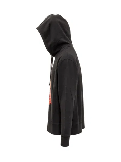 Jw Anderson Gnome Print Cotton Hoodie In Black