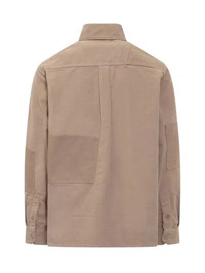Jw Anderson Patchwork Overshirt In Beige