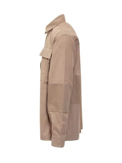 Jw Anderson Patchwork Overshirt In Beige