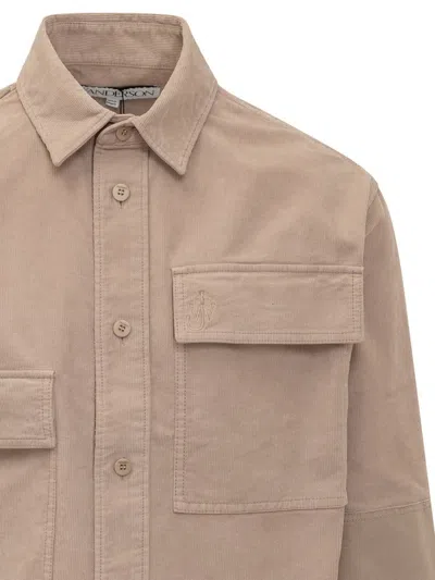 Jw Anderson Patchwork Overshirt In Beige