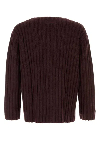 Givenchy Cashmere Cardigan With Front Pockets And Ribbed Texture In Red