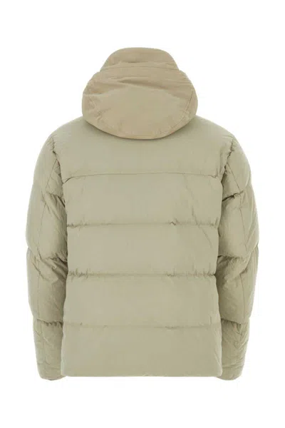 Ten C Nylon Quilted Hooded Jacket With Multiple Pockets In Beige O Tan