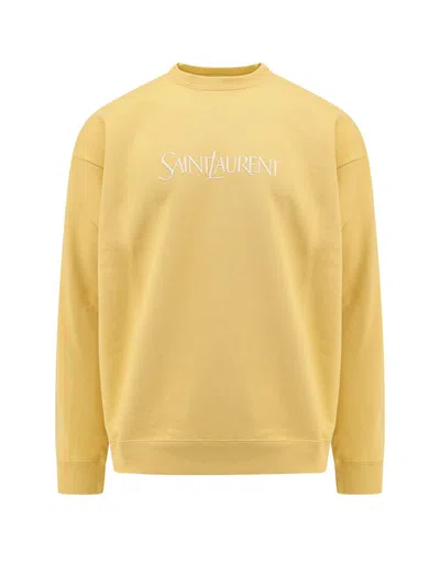 Saint Laurent Sweatshirt In Jaune/naturel