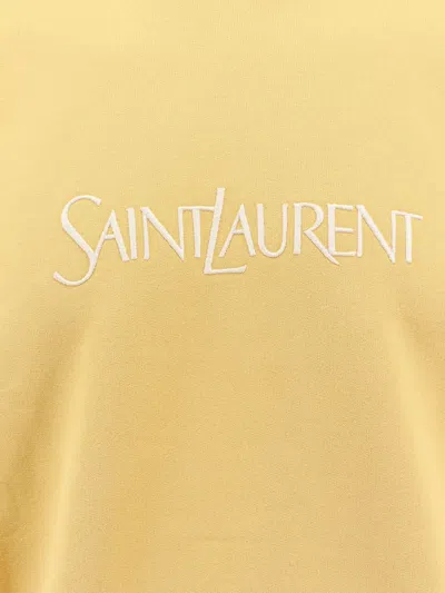 Saint Laurent Sweatshirt In Jaune/naturel