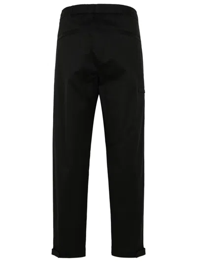 Moncler Gabardine Trousers Featuring Elastic Waistband In Black