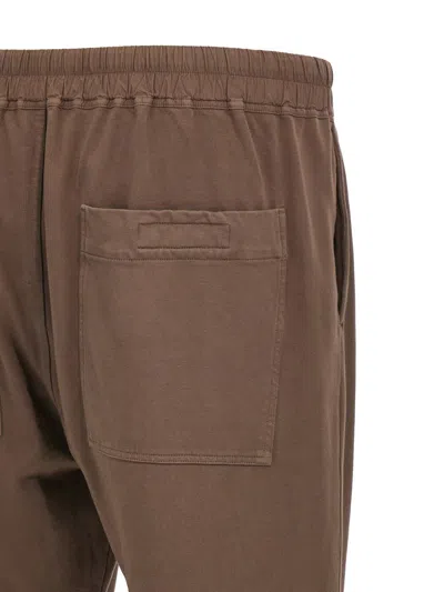 Rick Owens Drkshdw Berlin Drawstring Cotton Pants In Gray