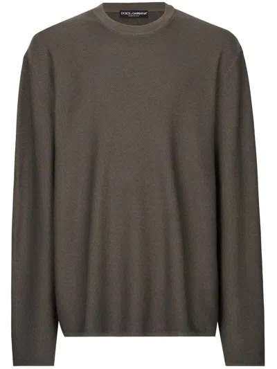 Dolce & Gabbana Suéter Cuello Redondo - Gris In Grey