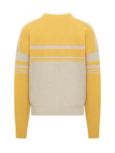 Isabel Marant Round-neck Long-sleeved Sweater In Yellow