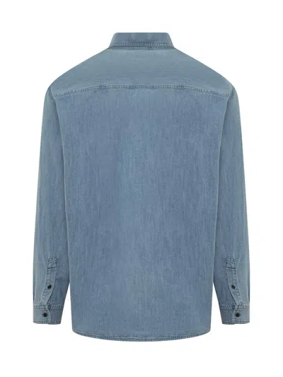 Isabel Marant 'vhelynton' Cotton Shirt Featuring Pockets In Blue