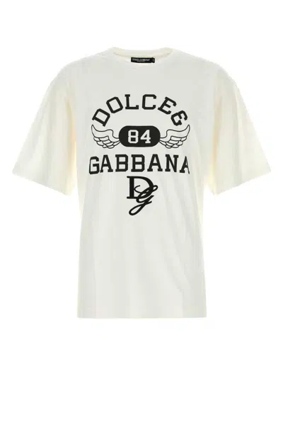 Dolce & Gabbana Men Cotton T-shirt In White