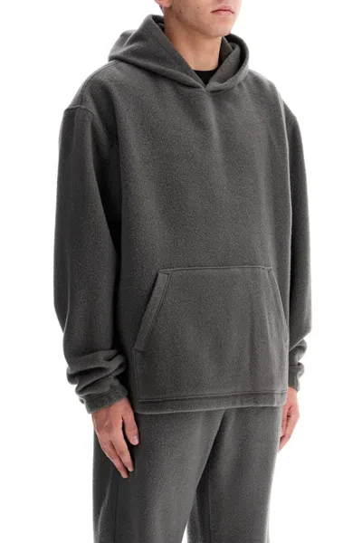 Rier Hooded Fleece Sweatshirt In Grey