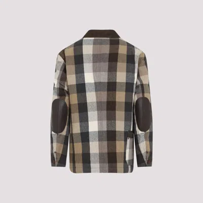 Junya Watanabe Long-sleeved Checked Shirt In Black