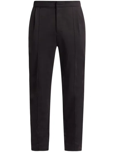 Michael Kors Knit Trousers With Pockets And Pleats In Black