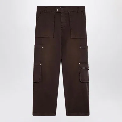 Represent Trousers Cargo Style Multiple Pockets In Brown