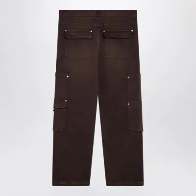 Represent Trousers Cargo Style Multiple Pockets In Brown