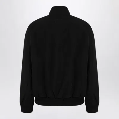 Fear Of God Oversized Cotton-blend Jersey Half-zip Sweatshirt In Black