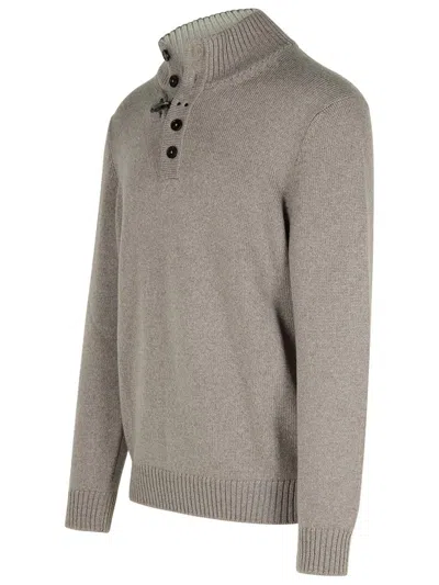 Fay Beige Virgin Wool Turtleneck Sweater Man In Beige