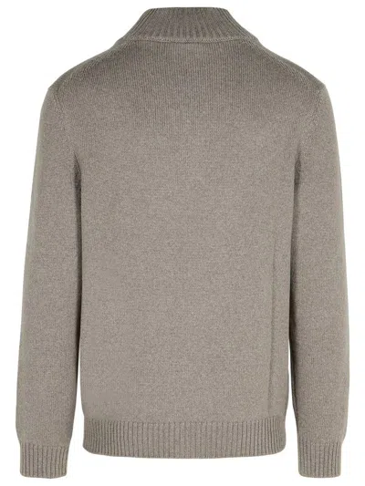 Fay Beige Virgin Wool Turtleneck Sweater Man In Beige