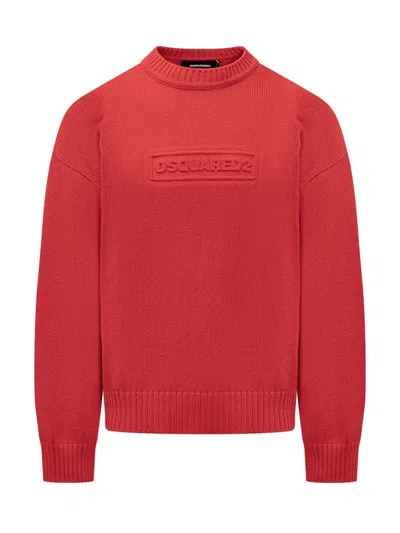 Dsquared2 Sweater With Logo In Red