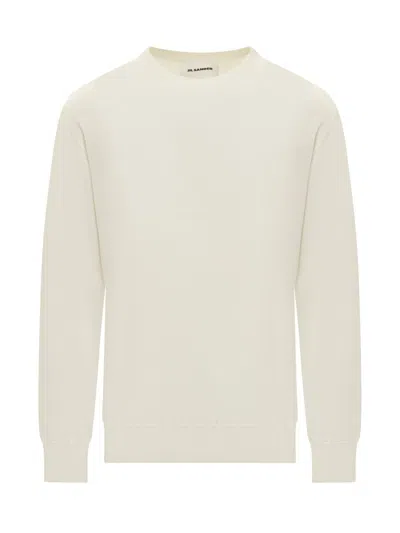 Jil Sander Sweater With Logo In Beige