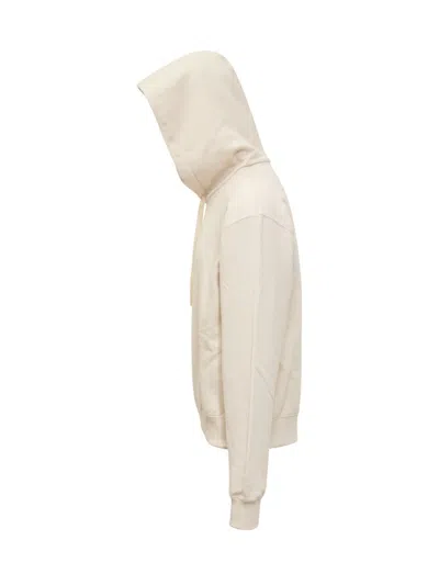 Jil Sander Hoodie With Logo Print In White