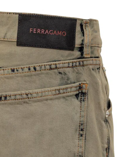 Ferragamo Salvatore   Distressed Pant In Green