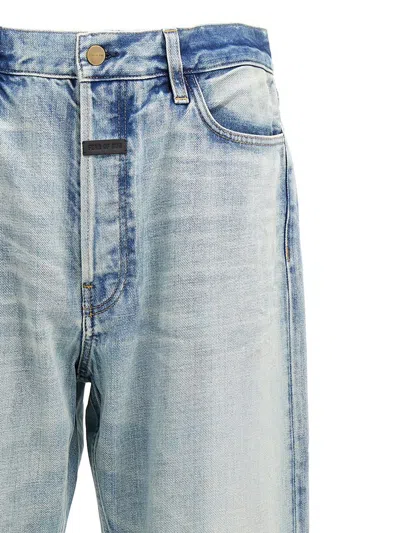 Fear Of God Straight 5 Pocket Jeans Light Blue In Blue