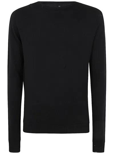Md75 Wool Basic Crew Neck Sweater Clothing In Black