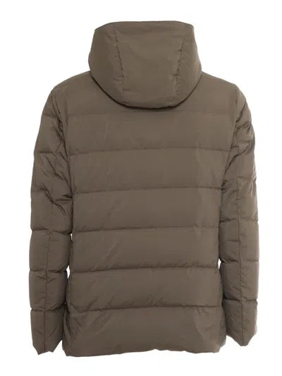 Fay Double Breast Padded Bomber Jacket In Green