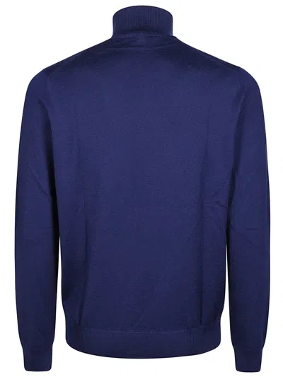 Fay Turtle Neck Sweater In Blue