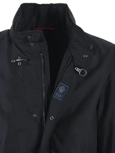 Fay Nylon Jacket In Black