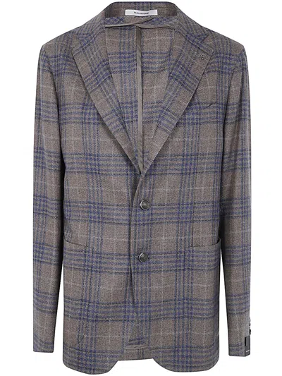Tagliatore Man Tailored Single Breasted Jacket In Brown