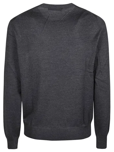 Fay Jumper In Grey Merinos Wool Knit In Grey