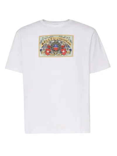 Bally Logo-printed Crewneck T-shirt In White
