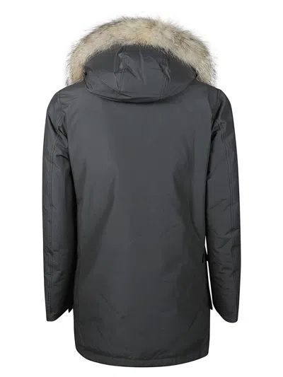 Woolrich Arctic Detachable Fur Parka In Grey