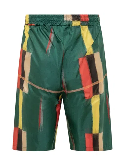 Pierre-louis Mascia Pierre Louis Mascia Silk Shorts In Green