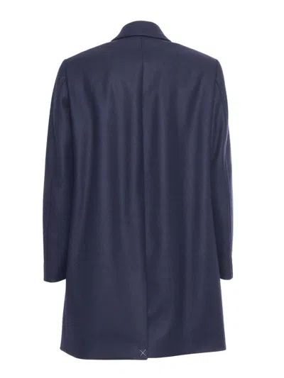 Fay Loden Coat With Hook In Blue