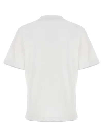 Brunello Cucinelli Double Layer Cotton T-shirt With Crewneck Design In White