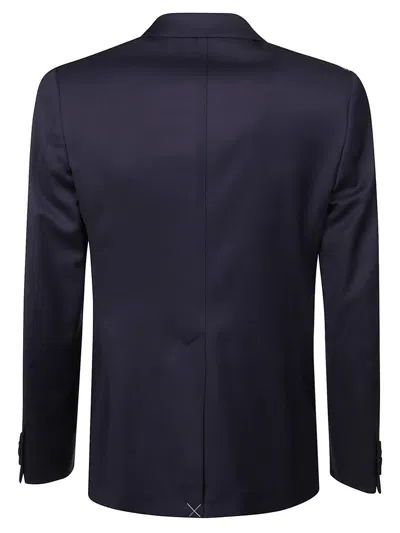 Tonello Blue Wool Jacket In Blue