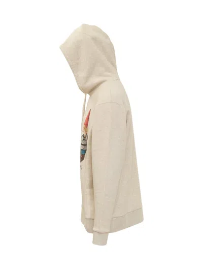 Jw Anderson Gnome Trio Cotton Hoodie In Beige