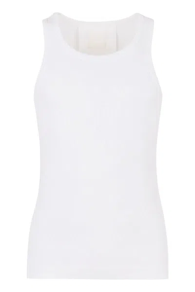 Givenchy White Cotton Blend T-shirts And Polos In White