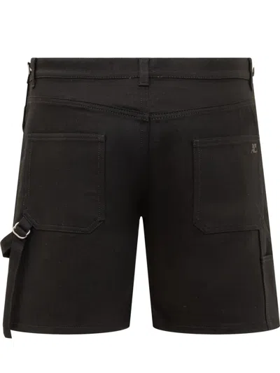 Courrèges Courreges 'sailor Back' Bermuda Shorts In Black
