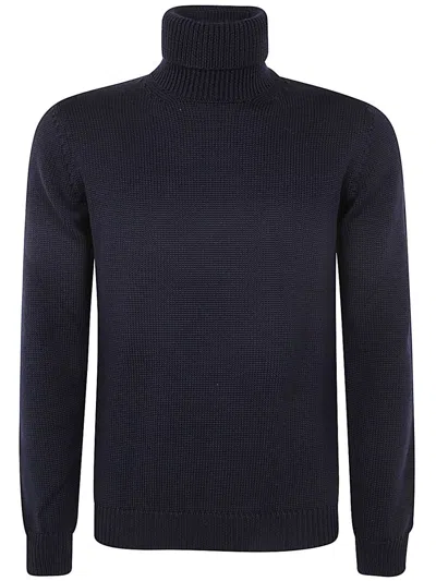 Roberto Collina Wool Pullover Blue In Blue