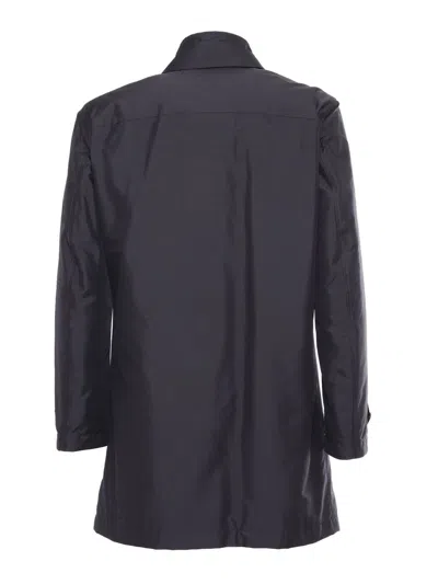 Fay Blue Nylon Morning Raincoat In Blue