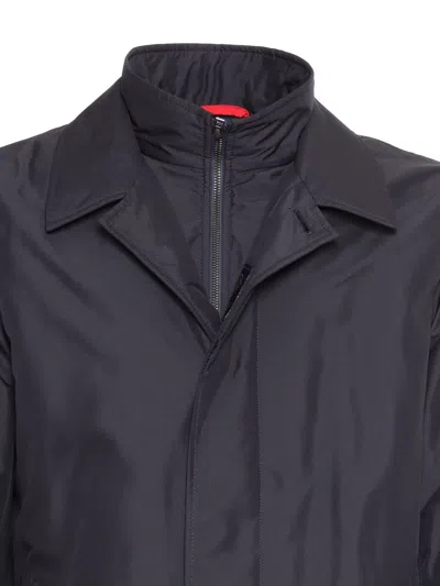 Fay Blue Nylon Morning Raincoat In Blue
