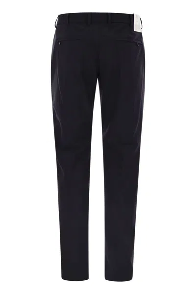 Pt Torino Epsilon Trousers In Technical Fabric In Navy