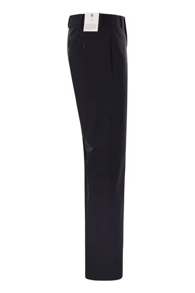 Pt Torino Epsilon Trousers In Technical Fabric In Navy