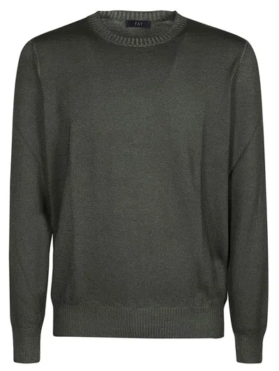 Fay Crewneck Sweater In Green