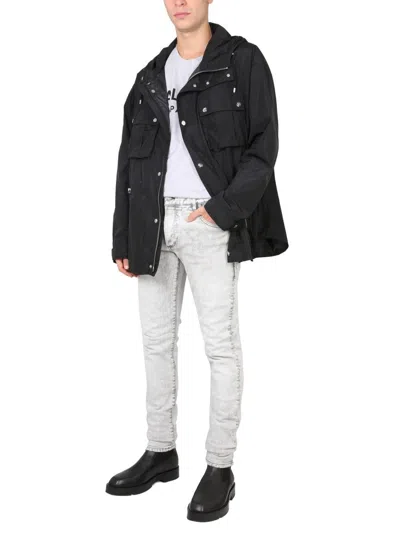 Balmain Men's Giacca Con Cappuccio In Black