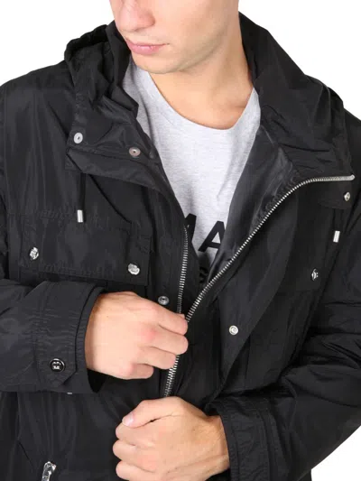 Balmain Men's Giacca Con Cappuccio In Black